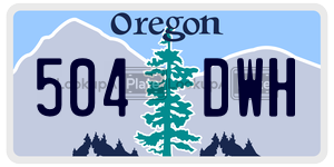 504DWH  license plate in OR