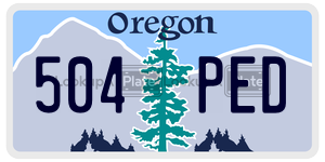 504PED  license plate in OR