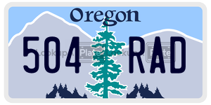 504RAD  license plate in OR