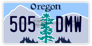 505DMW  license plate in OR