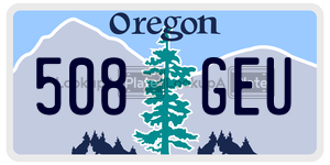 508GEU  license plate in OR