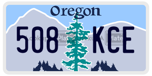 508KCE  license plate in OR