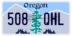 508QHL  license plate in OR