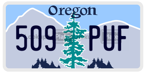 509PUF  license plate in OR