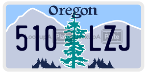 510LZJ license plate in Oregon
