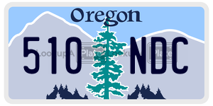 510NDC  license plate in OR