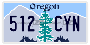 512CYN  license plate in OR