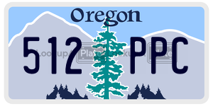 512PPC  license plate in OR