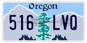 516LVQ license plate in Oregon