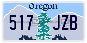 517JZB license plate in Oregon