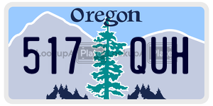 517QUH  license plate in OR
