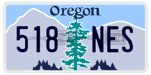 518NES  license plate in OR
