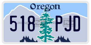 518PJD  license plate in OR