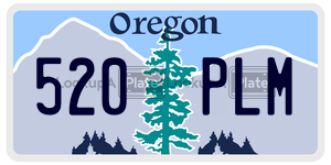 520PLM license plate in Oregon
