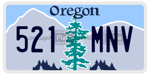 521MNV  license plate in OR