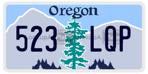 523LQP  license plate in OR