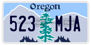 523MJA  license plate in OR