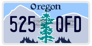525QFD  license plate in OR