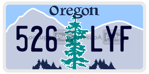 526LYF license plate in Oregon