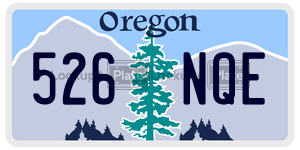526NQE  license plate in OR
