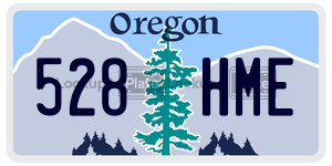 528HME license plate in Oregon