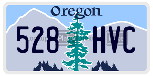528HVC  license plate in OR