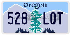 528LQT  license plate in OR