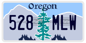 528MLW  license plate in OR