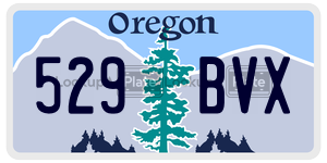 529BVX  license plate in OR