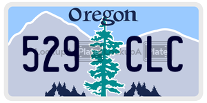 529CLC license plate in Oregon