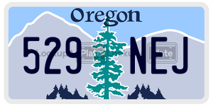 529NEJ  license plate in OR