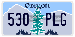 530PLG license plate in Oregon