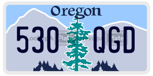 530QGD  license plate in OR