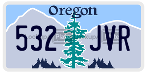 532JVR  license plate in OR