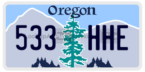 533HHE  license plate in OR