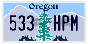 533HPM  license plate in OR