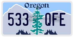 533QFE  license plate in OR