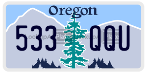 533QQU  license plate in OR