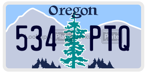 534PTQ license plate in Oregon