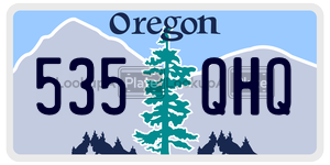 535QHQ  license plate in OR