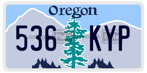 536KYP license plate in Oregon