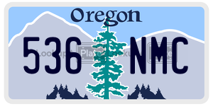 536NMC  license plate in OR