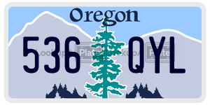 536QYL  license plate in OR