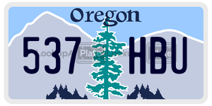 537HBU  license plate in OR