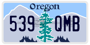 539QMB  license plate in OR