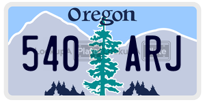 540ARJ  license plate in OR