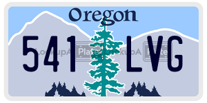 541LVG  license plate in OR