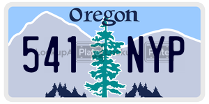 541NYP license plate in Oregon