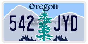 542JYD  license plate in OR