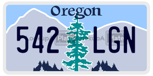 542LGN  license plate in OR